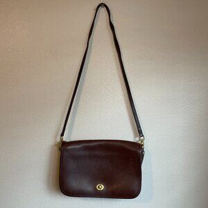 Vintage Coach Brown Mocha Convertible Clutch Purse C9C 9635 City Chic Minimalist
